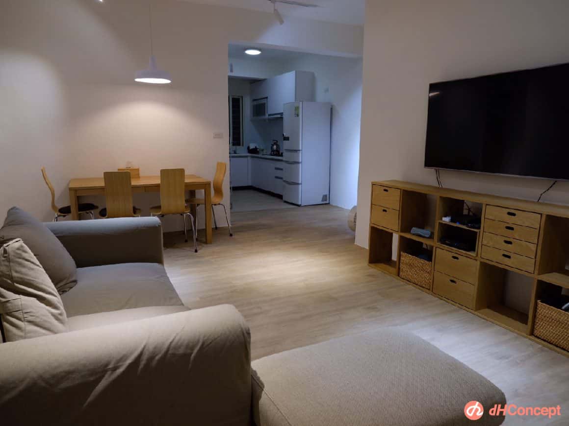 新屋15坪透過「輕裝修」打造，水泥地升級木質地板大改造！