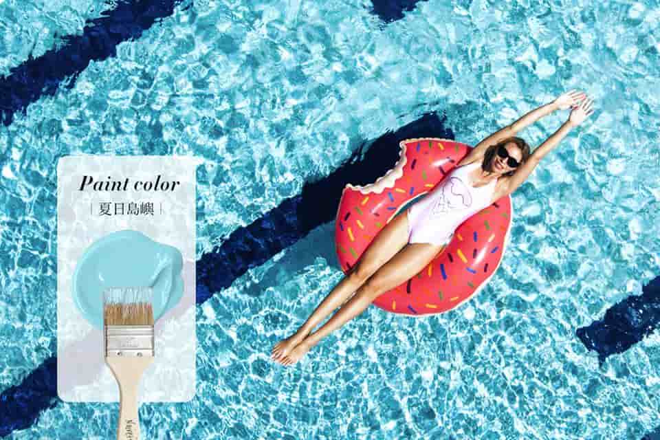 夏日島嶼 涼涼海水的顏色