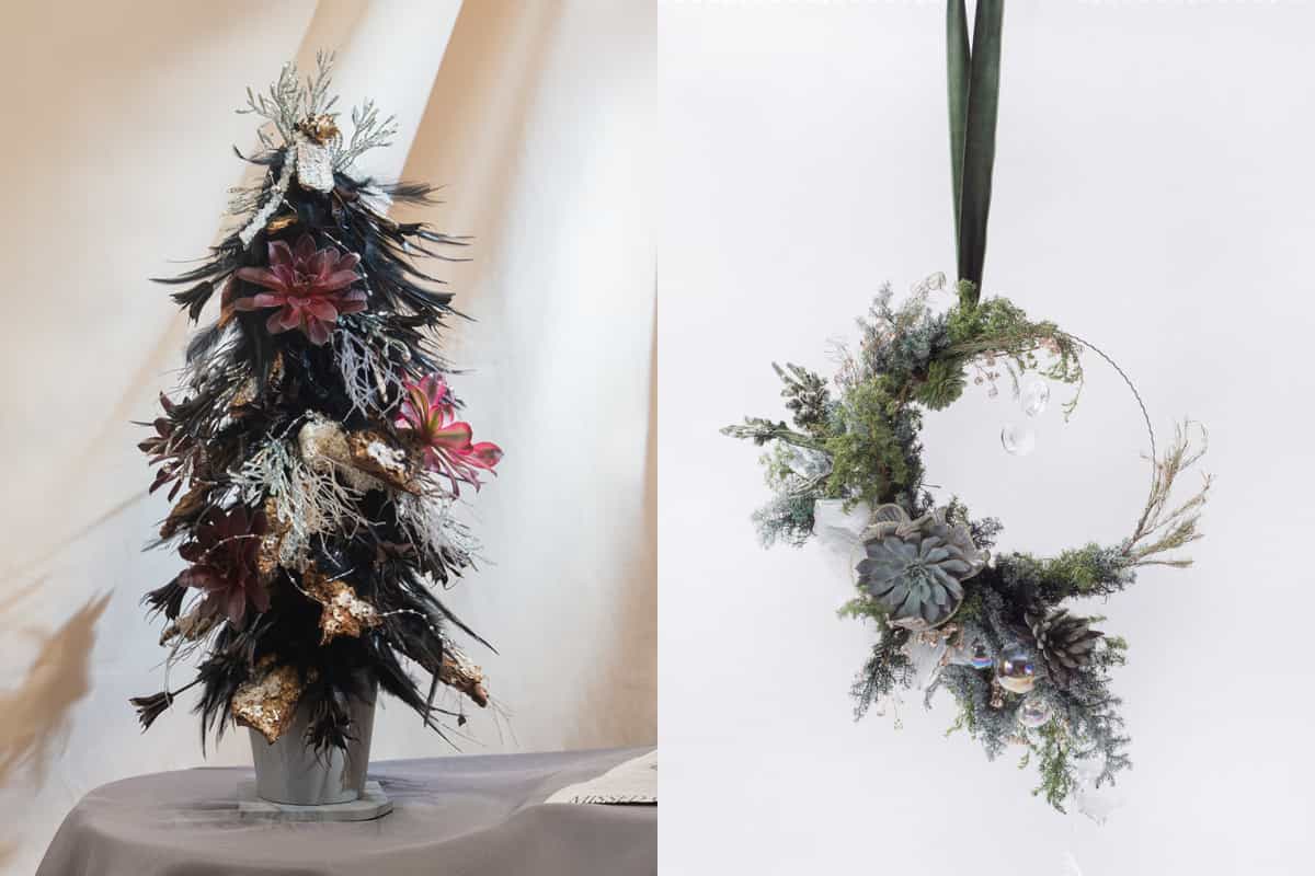 用多肉植物與葉材 打造中西方童話聖誕氛圍