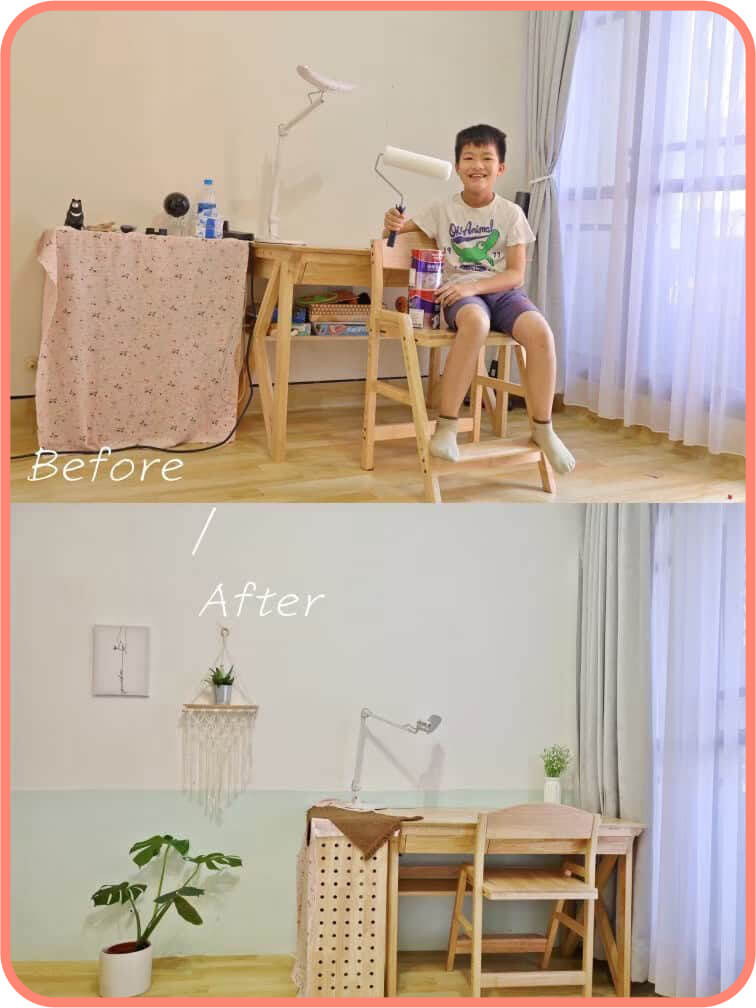 創作者分享｜晴天：親子一起DIY讓家中泛黃牆壁煥然一新！