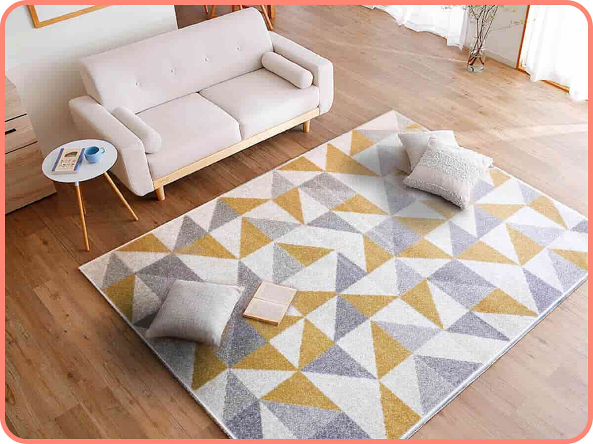 幾何棕灰｜就愛賴著你，比利時編織地毯