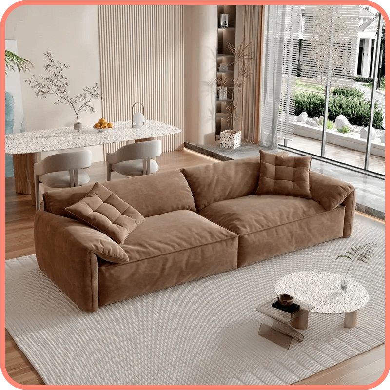 大象耳朵沙發三人座-咖啡色