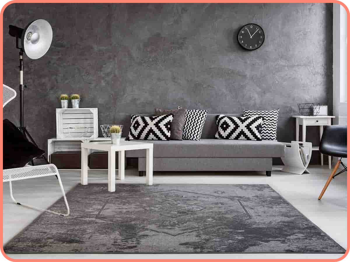 渲染深灰｜就愛賴著你，比利時編織地毯