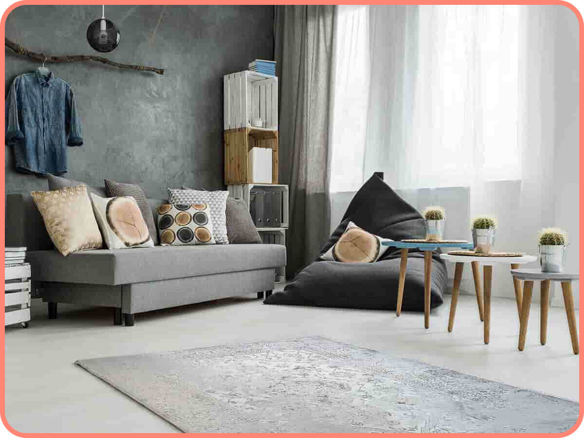 渲染淺白｜就愛賴著你，比利時編織地毯