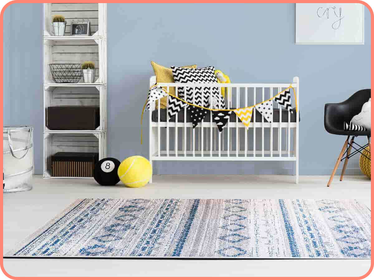 藍菱圖騰｜就愛賴著你，比利時編織地毯