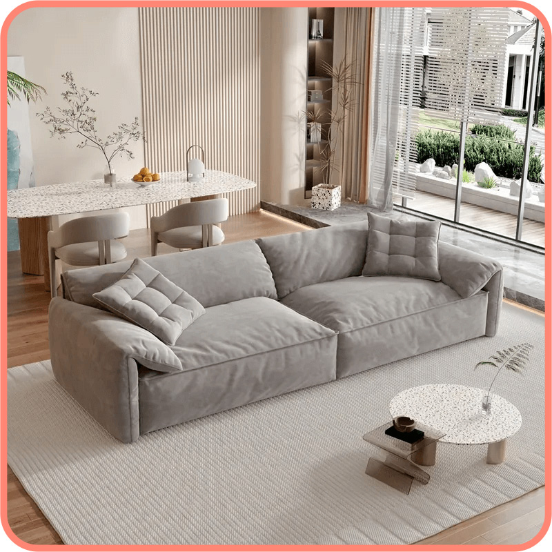 大象耳朵沙發三人座-淺灰色