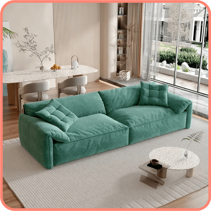 大象耳朵沙發三人座-墨綠色