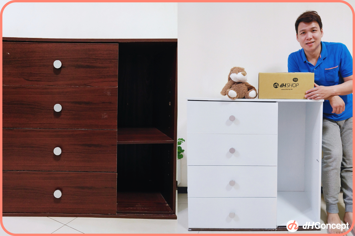 創作者分享｜使用傢俱漆，傳統木製斗櫃變身百搭北歐風格櫃！