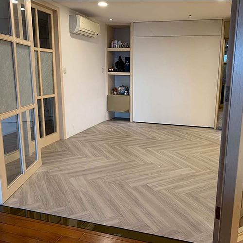 自己DIY跟設計師一樣的人字形鋪設法