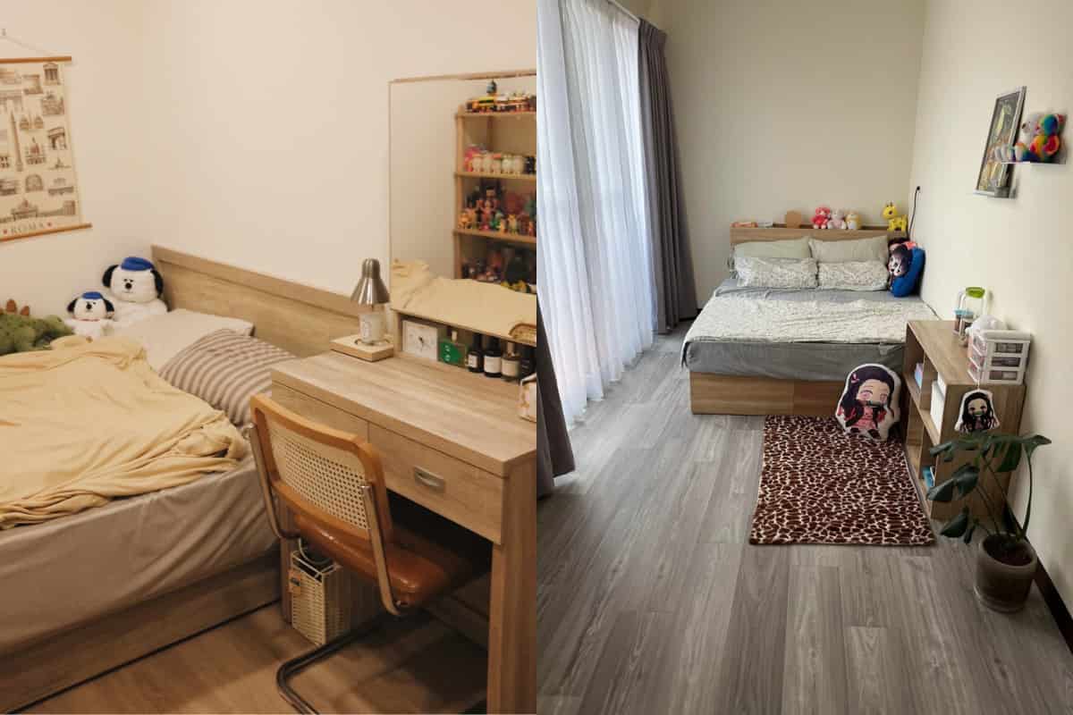 房間地板改造後整體氛圍超加分！讓冷冷的冬天有溫暖