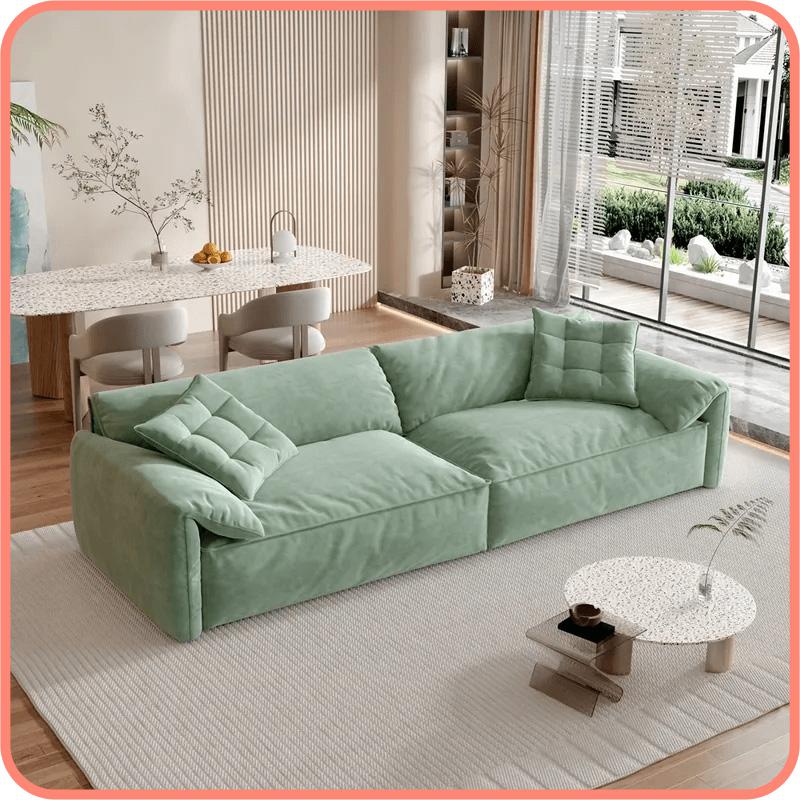 大象耳朵沙發三人座-豆綠色