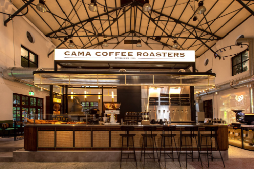 松菸鍋爐房蛻變古蹟咖啡餐酒館 CAMA COFFEE ROASTERS超美夜間光雕秀打造台北最潮咖啡聚所