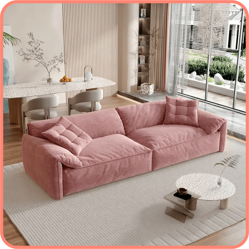 大象耳朵沙發三人座-粉紅色