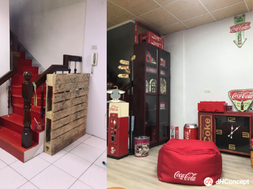 將老舊地下室改造成復古美式風格