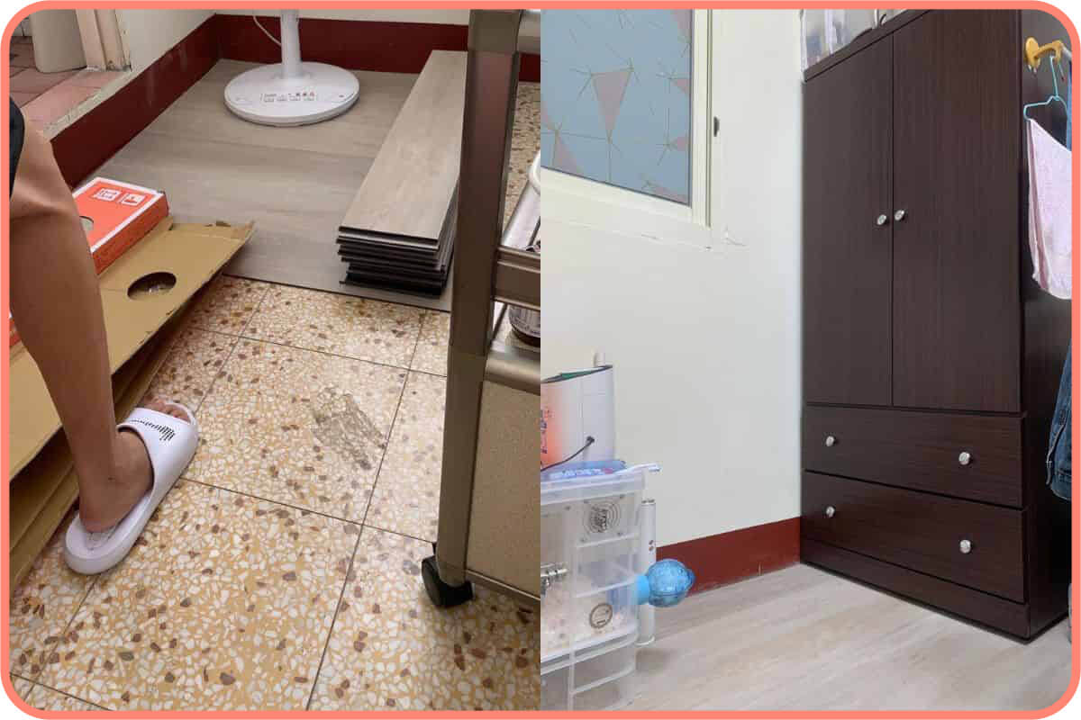 老舊教師宿舍鋪了地板也可以質感升級！