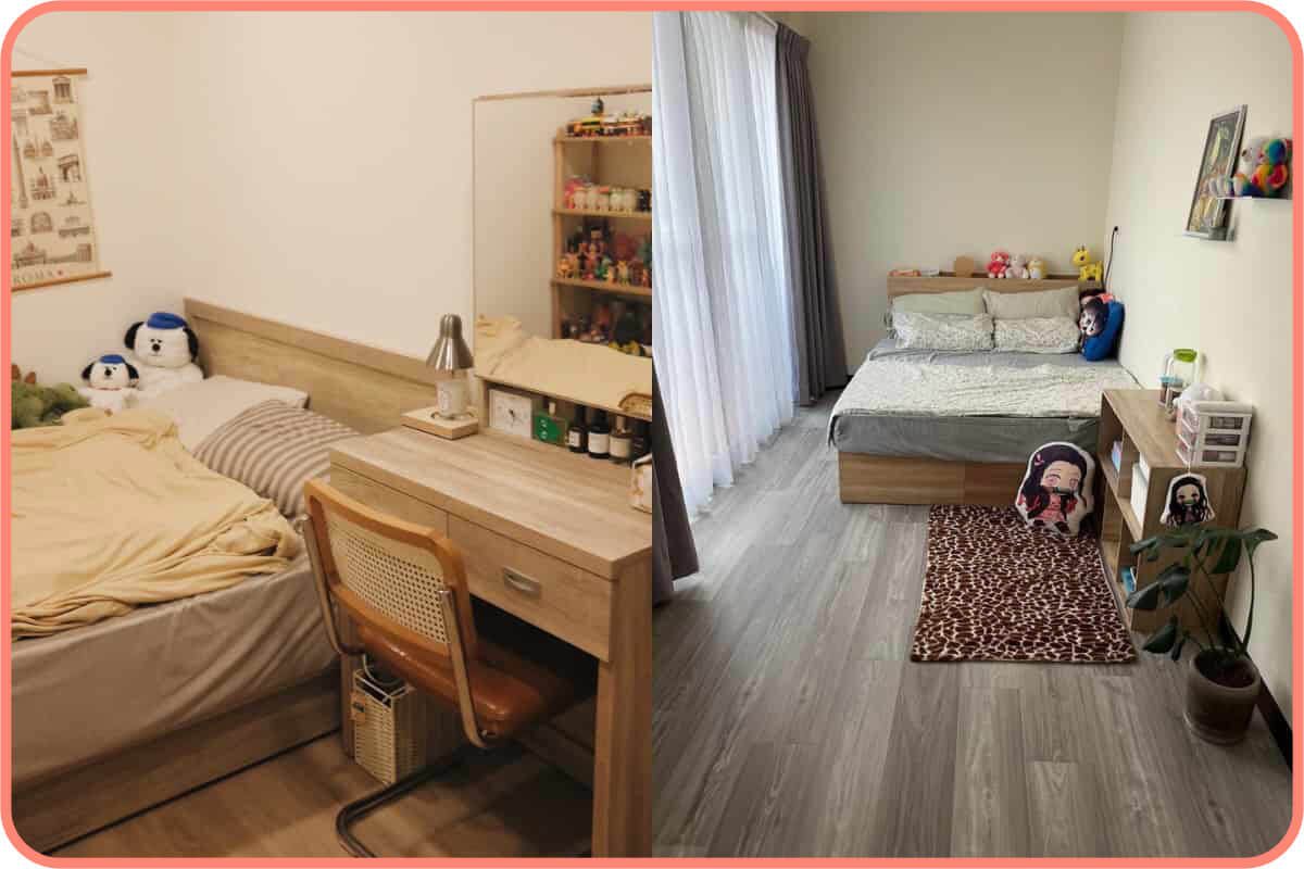 房間地板改造後整體氛圍超加分！讓冷冷的冬天有溫暖