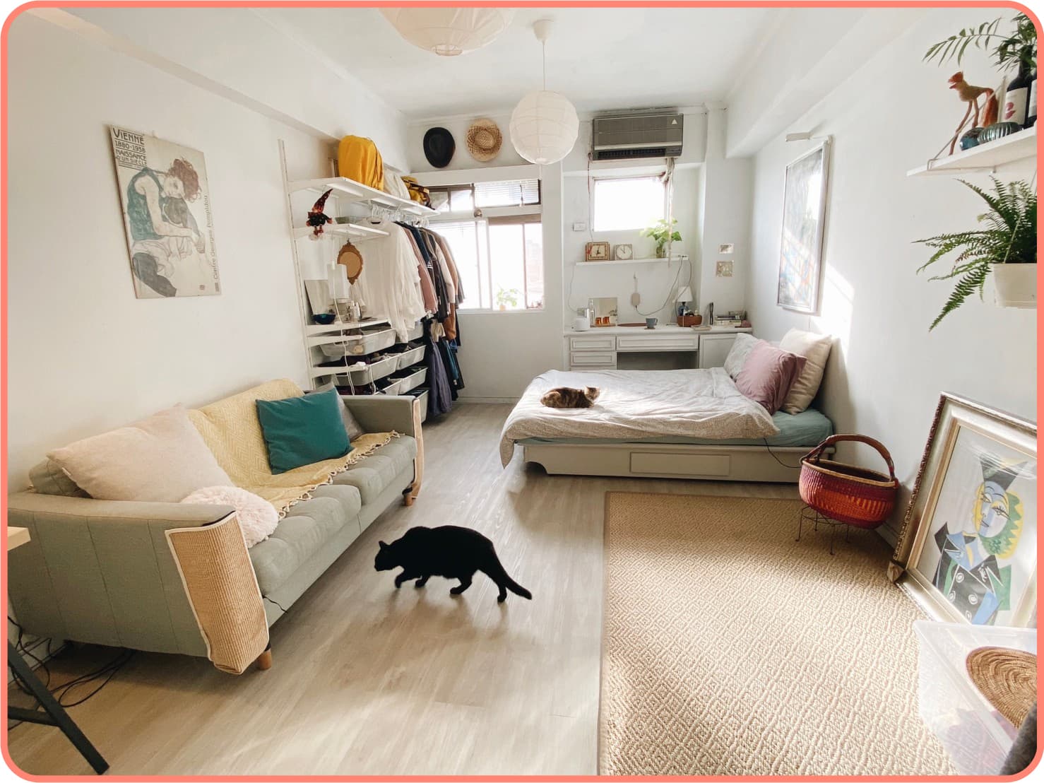 運用更換地板顏色，就可以打造出最沁涼的空間氛圍