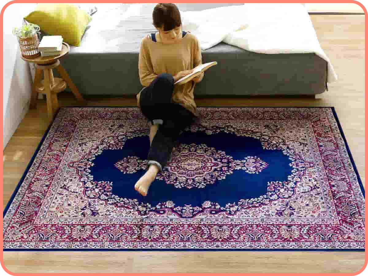 古典玄青｜就愛賴著你，比利時編織地毯